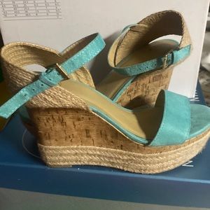 Wedges… leather/suede feel